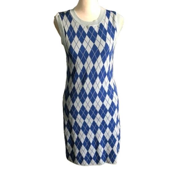 Zara Dresses & Skirts - Zara Argyle Knit Dress Size M - Preppy, Coquette, Y2K